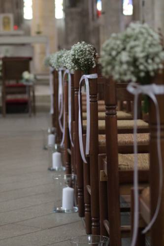 bougies et gypsophile