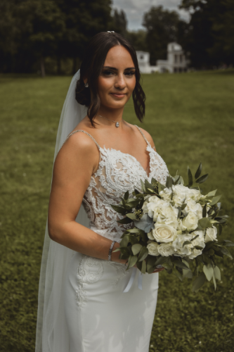 Bouquet de mariée fleurs blanches