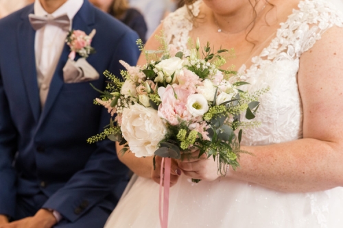 Bouquet de mariée champêtre pastel