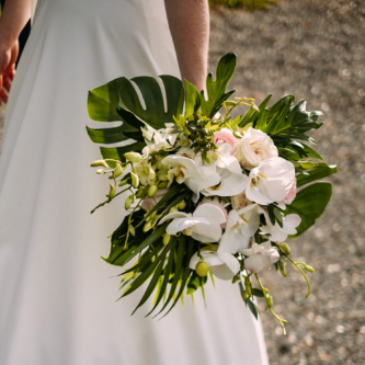 Bouquet de mariée exotique