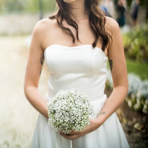 Bouquet de mariée tout en gypsophile