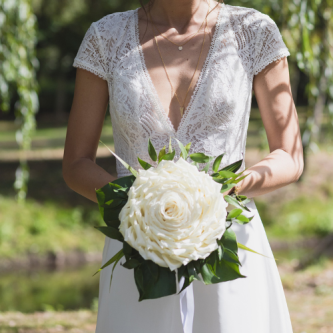 Bouquet de mariée en forme de rose 