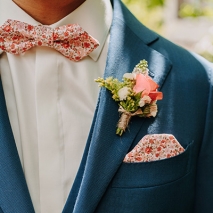 Boutonnière champêtre et colorée