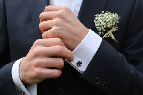 Boutonnière en gypsophile