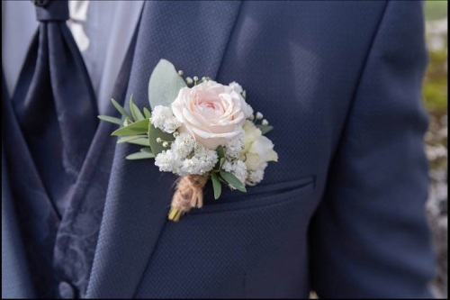 Boutonnière bicolore