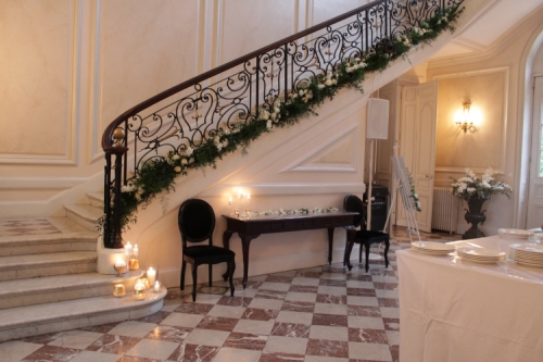 Décor d'escalier au Château de Santeny