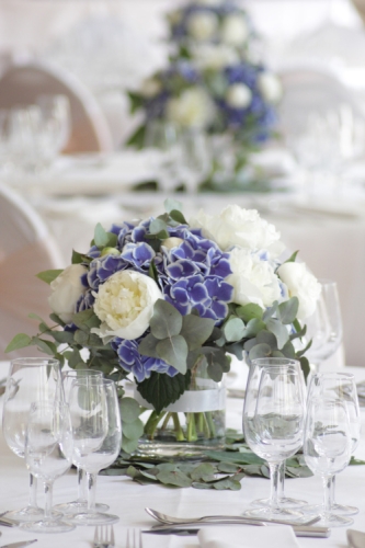 Bouquet d'hortensias et pivoines